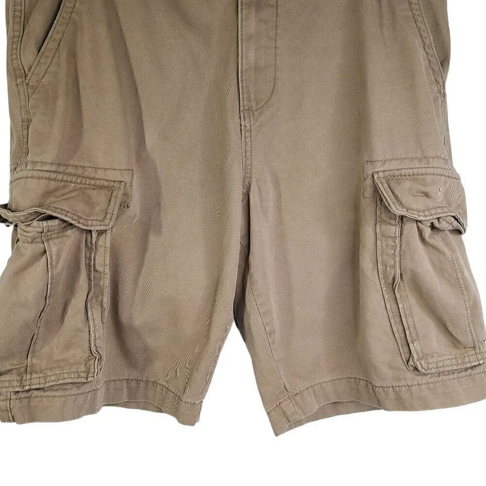 Old Navy Vintage Khaki Brown Classic Cargo Broken In Shorts Outdoor Wear